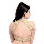 Gold Moti Work Fancy Fabric Readymade Blouse