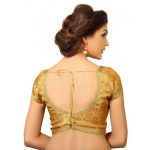 Gold Printed Brocade Readymade Blouse