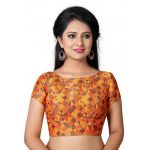 Multicolor Embroidery Brocade Readymade Blouse