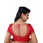 Pink Zari Work Brocade Readymade Blouse