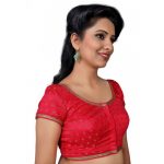 Pink Zari Work Brocade Readymade Blouse