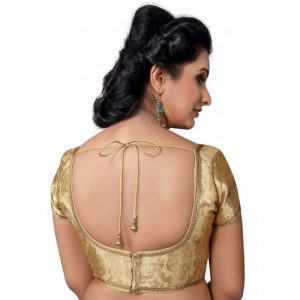 Gold Embroidery Brocade Readymade Blouse