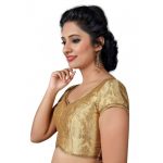 Gold Embroidery Brocade Readymade Blouse