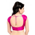 Pink Embellished Dupion Silk Readymade Blouse