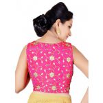 Pink Embroidery Silk Readymade Blouse
