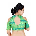Green Zari Work Brocade Readymade Blouse