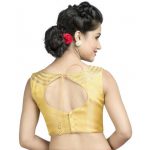 Gold Zari Embroidery Work Tissue Readymade Blouse