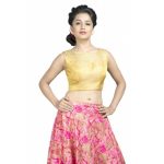Gold Zari Embroidery Work Tissue Readymade Blouse