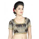 Grey Ikat Silk Ikat Silk Stitched Blouse