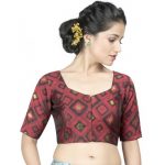 Maroon Color Cotton Padded Blouse