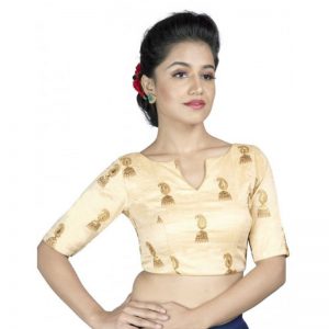 Jhumka Printed Silk Designer Blouse