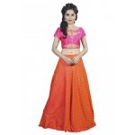 Pink Zari Embroidery Silk Readymade Blouse