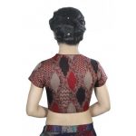 Maroon Embroidery Silk Readymade Blouse