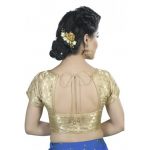 Gold Embellished Brocade Readymade Blouse