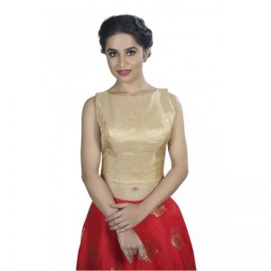 Gold Thread Work Tissue Readymade Blouse