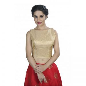 Gold Thread Work Tissue Readymade Blouse