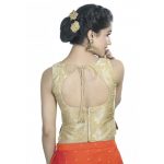 Gold Moti Work Brocade Readymade Blouse