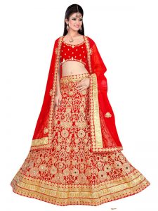 Latest Net Red Lehenga Choli