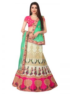 Buy Banglori Silk Pink Lehenga Choli