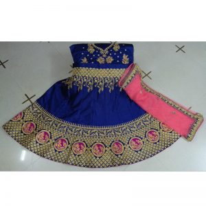 Buy Silk Blue Heavy Lehenga Choli