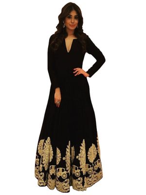 Kritika Kamra Black Banglori Silk Replica Gown