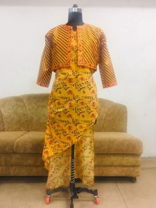 Shraddha Kapoor Silk Yellow Printed Kurti