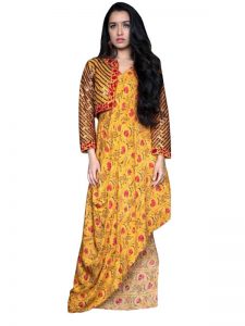 Shraddha Kapoor Silk Yellow Printed Kurti