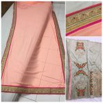 Buy Silk Heavy Peach Replica Saree