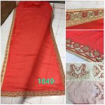 Buy Silk Georgette Red Replica Saree