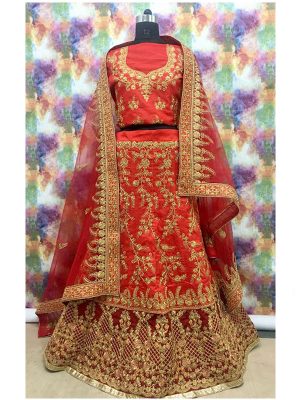 Anika Banglori Silk Red Replica Lehenga Choli