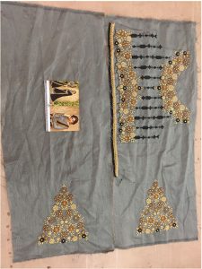 Buy Georgette With Silk Black Replica Saree