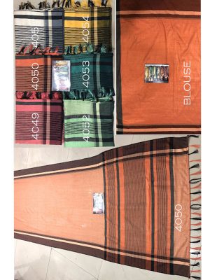 Buy Cotton Silk Orange Replica Saree