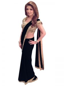 Buy Georgette Black Bollywood Saree