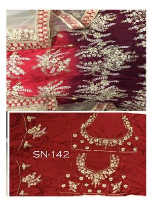 Buy Nylon Silk Multicolor Replica Lehenga Choli