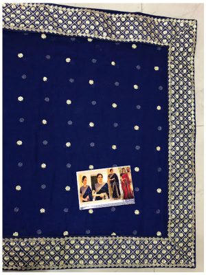 Sridevi Georgette Navy Blue Replica Saree