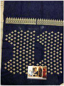 Sridevi Georgette Navy Blue Replica Saree