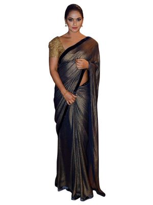 Buy Silk Black Bollywood Replica Saree