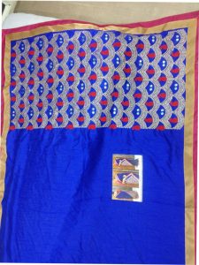 Buy Nylon Silk Blue Bollywood Replica Saree