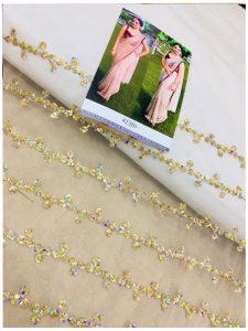 Shrenu Parikh Nylon Net Cream Replica Saree