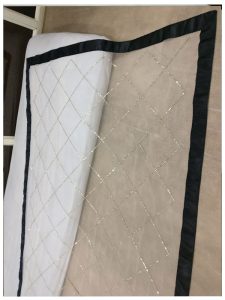 Buy Nylon Net Off White & Black Bollywood Replica Saree