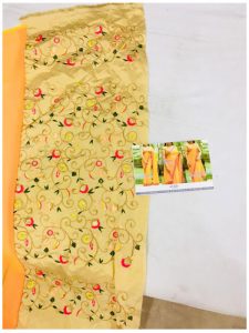 Buy Georgette Orange Replica Saree