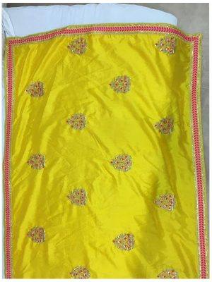 Buy Paper Silk Yellow Bollywood Replica Saree