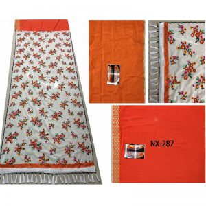 Buy Georgette Orange Bollywood Saree