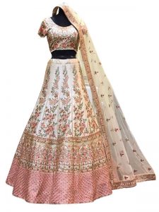 Buy Banglori Silk White Replica Lehenga Choli