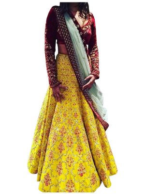 Buy Banglori Silk Multi color Replica Lehenga Choli