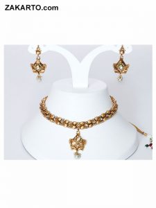 Unique Gold polish jewellery set For women
