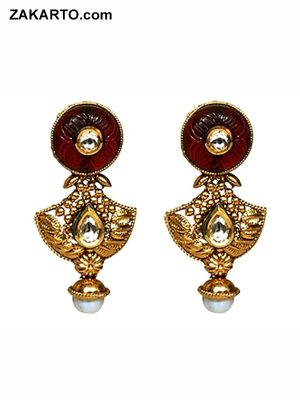 Party ware Traditional Gold polish Earrings