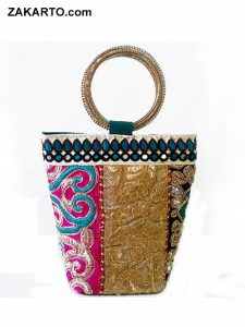 Patch work Multicolor color basket with bangles