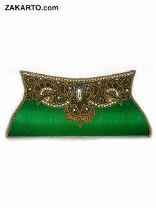 Light Green Heavy handwork clutch purse