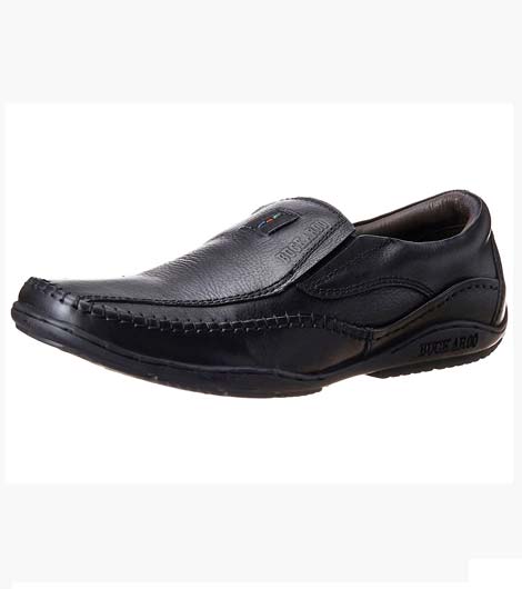 Tristan Black Tpr Leather Casual Shoes
